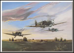 "442 Scramble" - Rich Thistle - Spitfire World War II Aviation Art